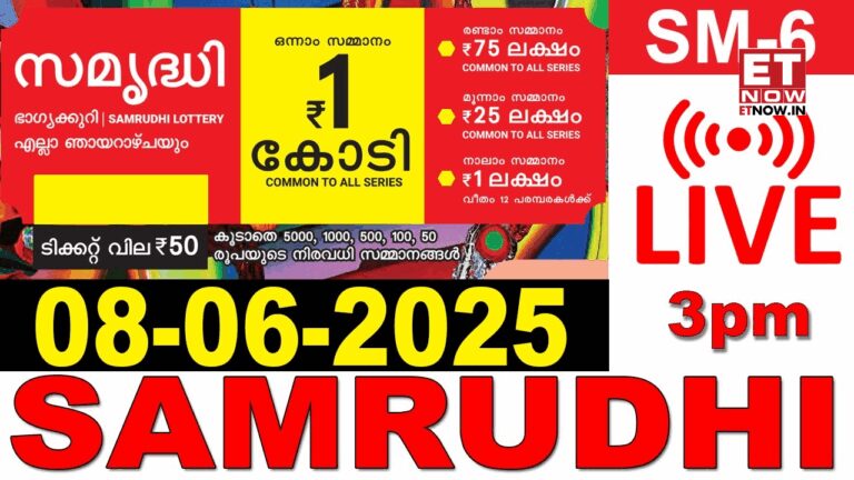 Exciting Kerala Lottery Results: Discover the Winning Numbers for Samrudhi SM-6's Rs 100 Prizes!