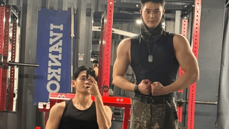 BTS V Shocks Fans with Muscles and Military Uniform Photo alongside Song Kang Before Discharge