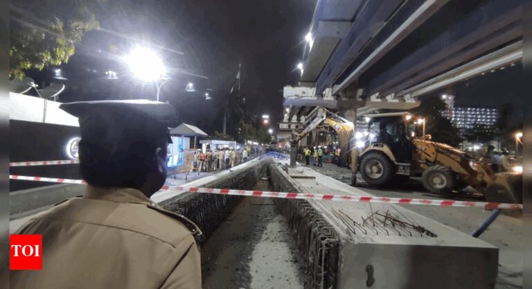 Tragedy Strikes Chennai: Metro Structure Collapse Claims Biker's Life, Rescue Operations Underway