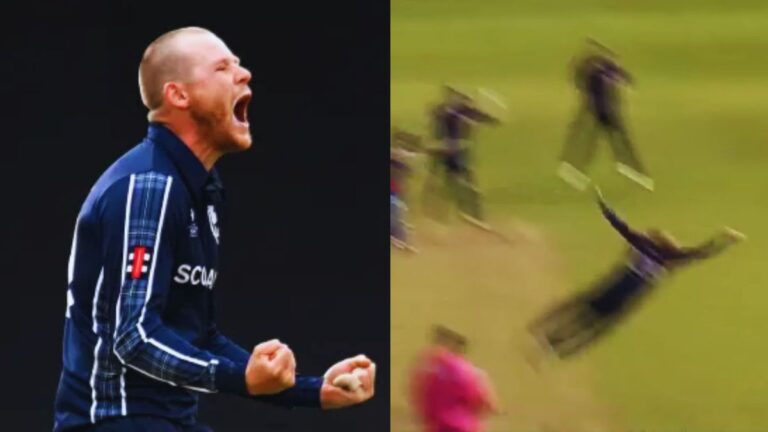 Incredible Catch by Michael Leask Ignites Excitement as Nepal Clinches Thrilling Victory Over Scotland in T20 Tri-Series